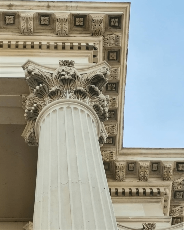 Oamaru Stone - Architectural column detail